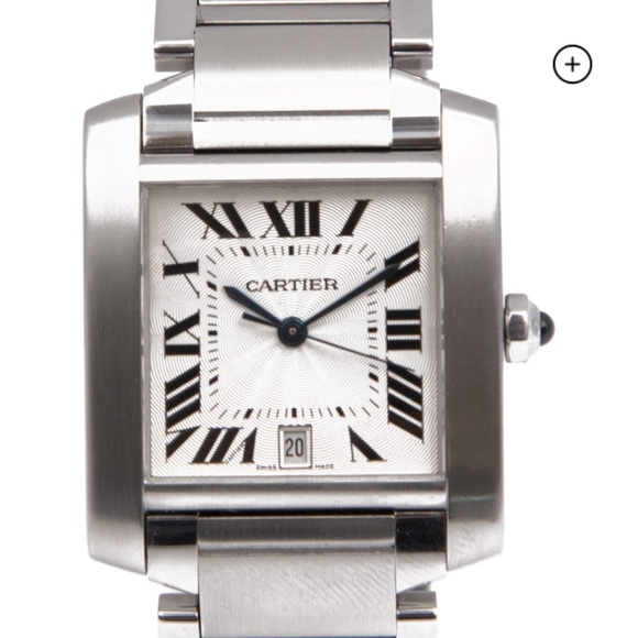 CARTIER TANK FRANCAISE AUTOMATIC STAINLESS STEEL 28mm WATCH. - Picture 2 of 13